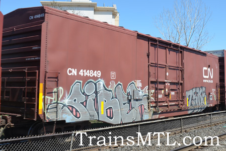 Car/wagon CN414849 unknown side / coté inconnu